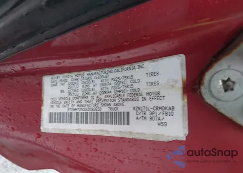 2002 Toyota Tacoma Xtracab из США, поврежденный, VIN 5TEWM72N32Z092658